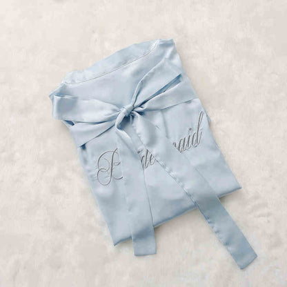 Custom Satin Bridesmaid Robes – Personalized with Name, Title, or Date | Wedding Party Gifts