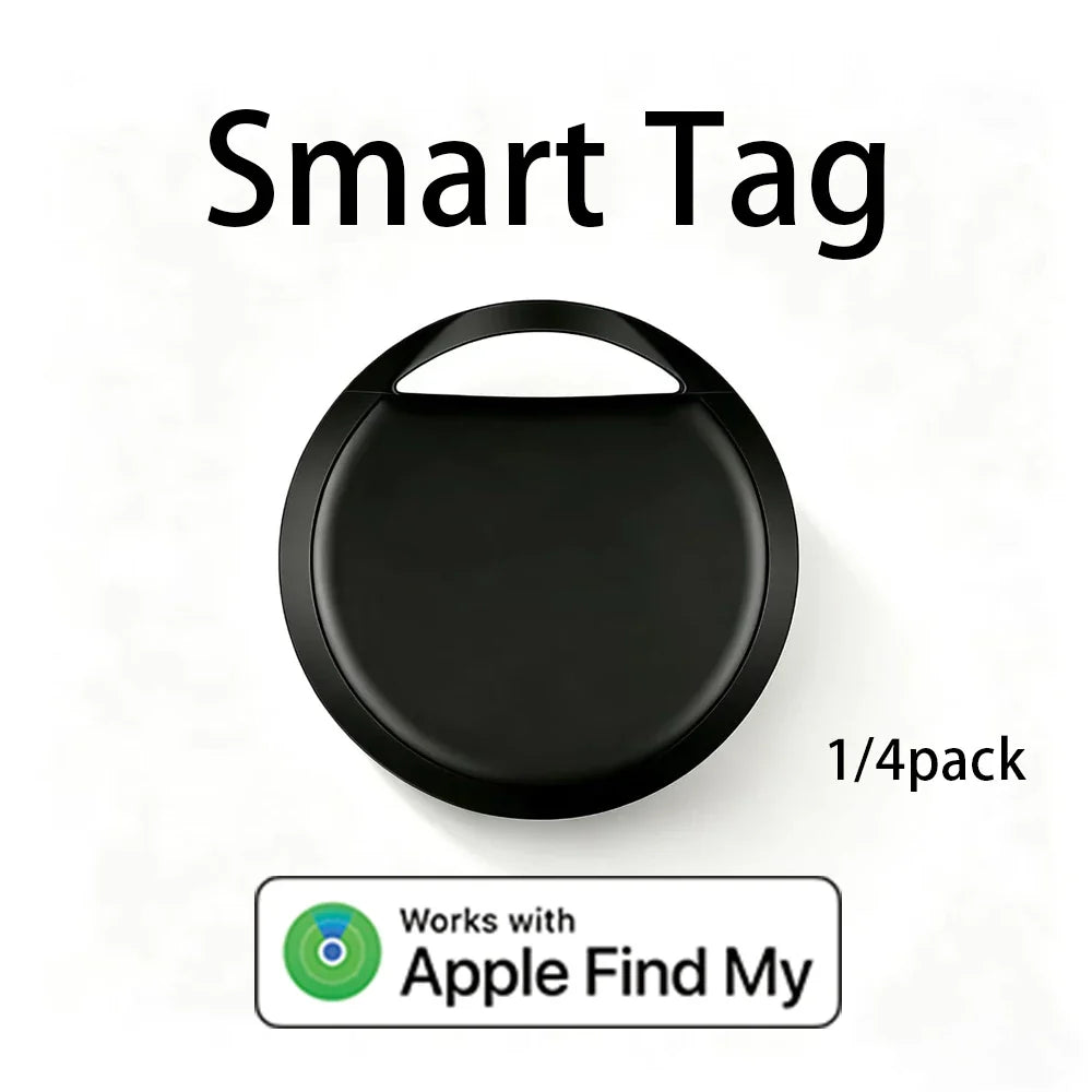 1/4 Pack Smart Tag for Apple Find My – Bluetooth Item Tracker with Left Behind Alert &amp; Loud Beep for Keys Wallet Luggage Finder
