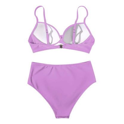 Push Up Bikini Leopard Swimsuit Women Sexy Solid Swimwear Female Floral Bathing Suit Ruched Beachwear XL High Waist Bikini 2026