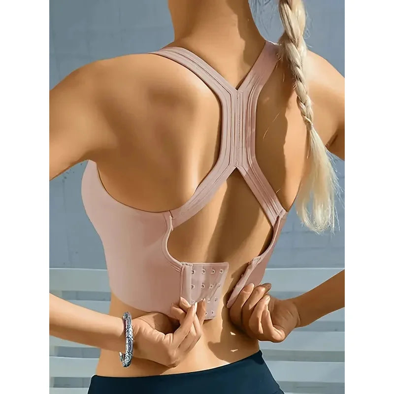 Sports Seamless Comfy &amp; Breathable Push Up Yoga Tank Bra@W4