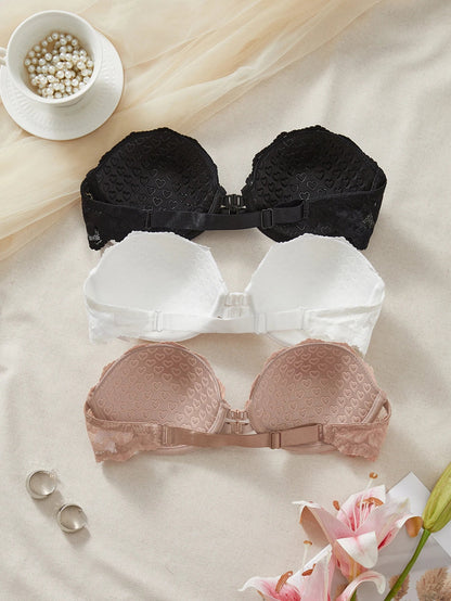 3Pcs/Set Lace Strapless Women&