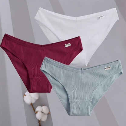 Comfortable Cotton Briefs for Women – 3-Piece Panty Set