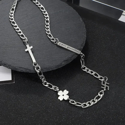 Men Hip Hop Full Rhinestone King Queen Pendants Necklaces Bling Bling Iced Out Cuban Link Chain Hiphop Necklace Men Jewelry Gift