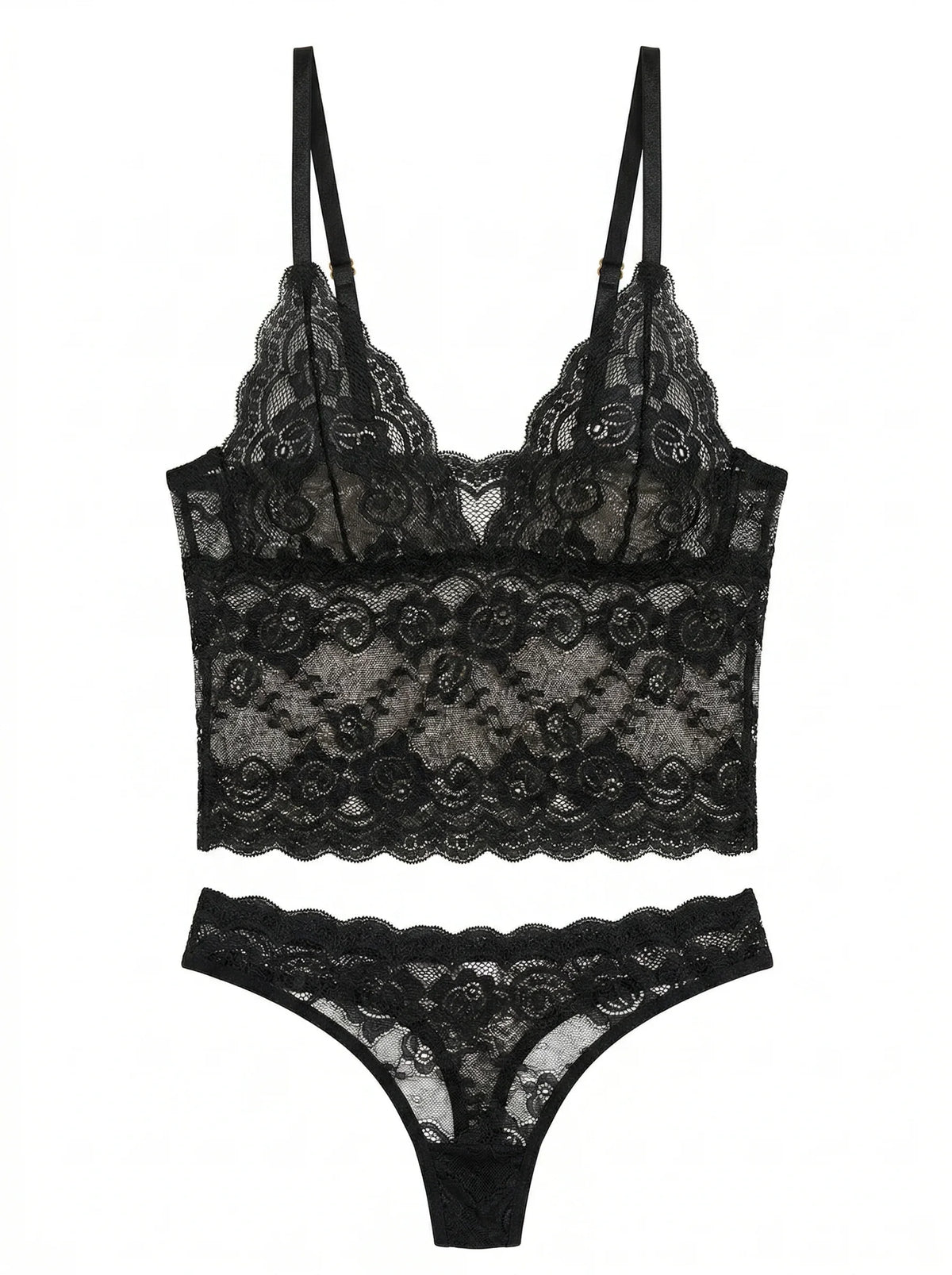 fashion Lace Set  wire-free Sexy Lingerie Transparent Bra Underwear Set Women&