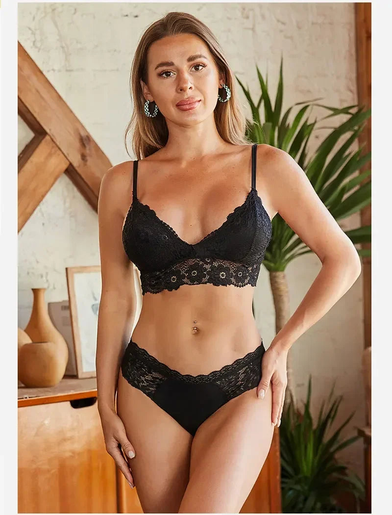 Premium Seamless Lace Briefs for Women – 3-Piece Set