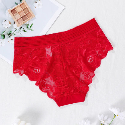 3pcs/pack Low Waist Floral Women&