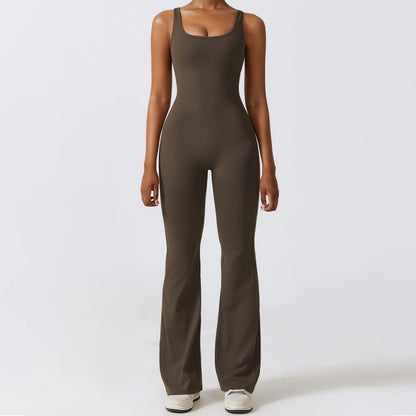 Women Sexy Back V Jumpsuit Gym Set Training Yoga Suit Sportswear Sports Jumpsuit Fitness Rompers Stretch Workout Bodysuits 8260