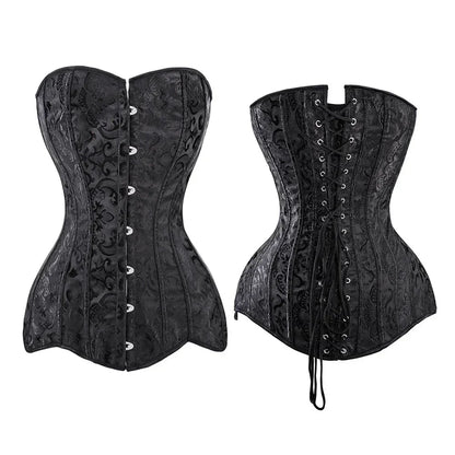 White Bridal Corselet Long Torso Waist Training Corset Lingrie Bones Overbust Hourglass Body Shaper Corset Size XS-6XL 942
