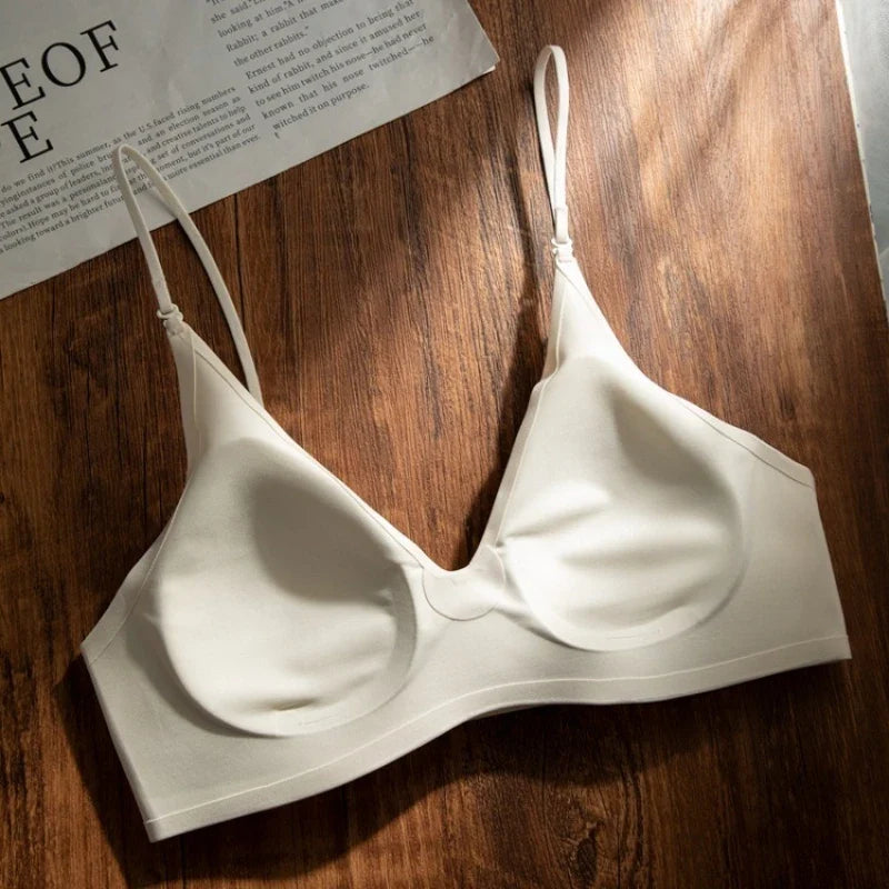 French Detachable Shoulder Strap Bra Women Seamless Underwear Summer Magic Invisible Bra Backless Halter Push Up Bras Lingerie