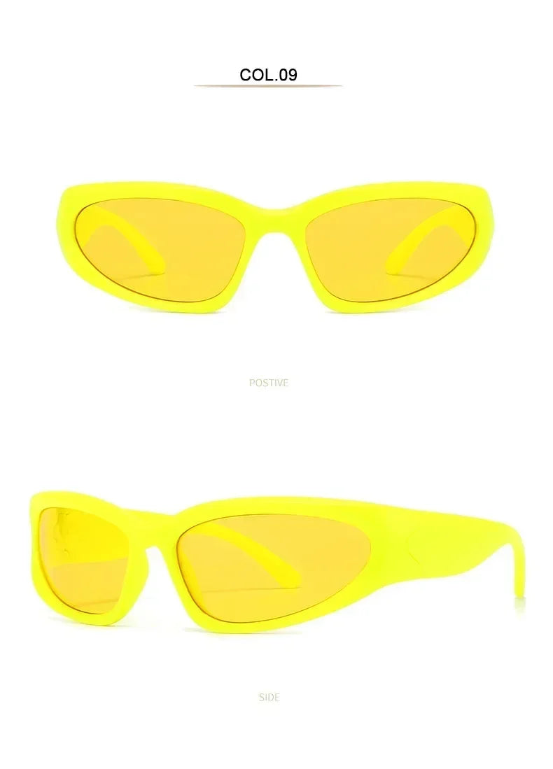 Unique Y2K Designer Luxury Sunglasses Women Rectangle Big Frame Sun Glasses For Men Outdoor UV Protection Classic 2000S Black Sh