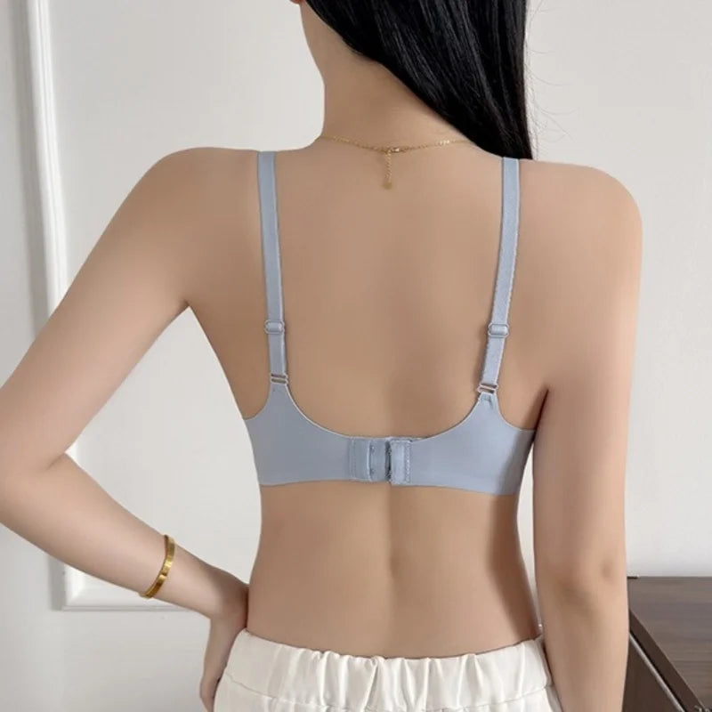 Women Wireless Fixed Mold Cup Smooth Bra Adjustable Strap Integrated Fixed Cup Lingerie Skin-Friendly Underwear S-XL Intimates