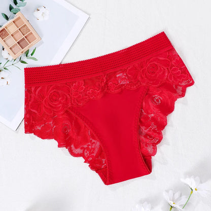 3pcs/pack Low Waist Floral Women&