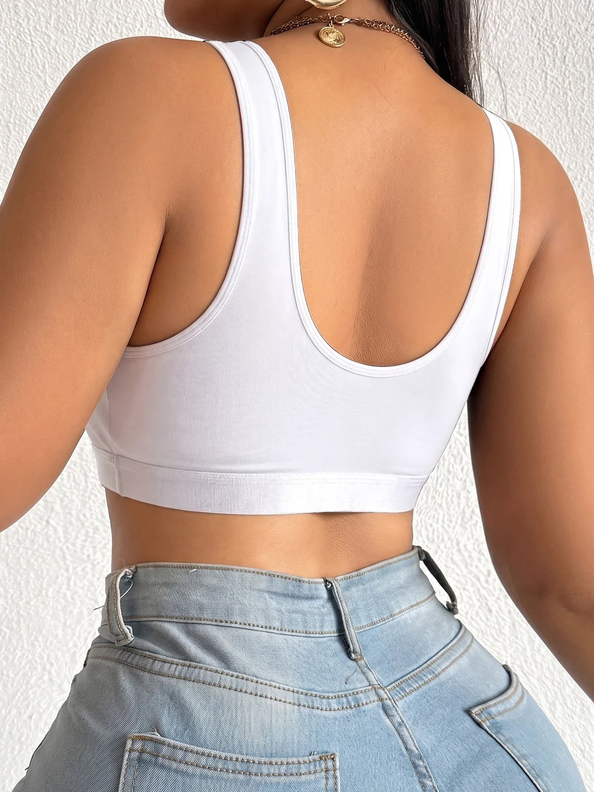 Full Cup Plus Size Women Bra Front Closure Wireless Unlined Thin Cup Gathering Brassiere Comfort Side Support Everyday Bra