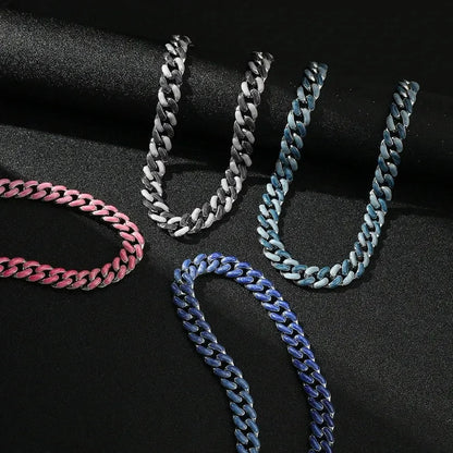 Men Hip Hop Full Rhinestone King Queen Pendants Necklaces Bling Bling Iced Out Cuban Link Chain Hiphop Necklace Men Jewelry Gift