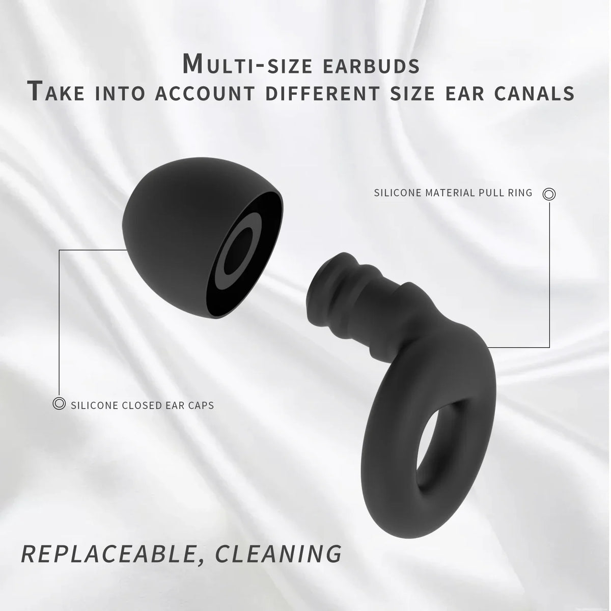 Silicone Earplugs for Swimming Sleep Noise Cancel Noise Reduction-Soundproof Reduce Disturbances -Quality Earplugs