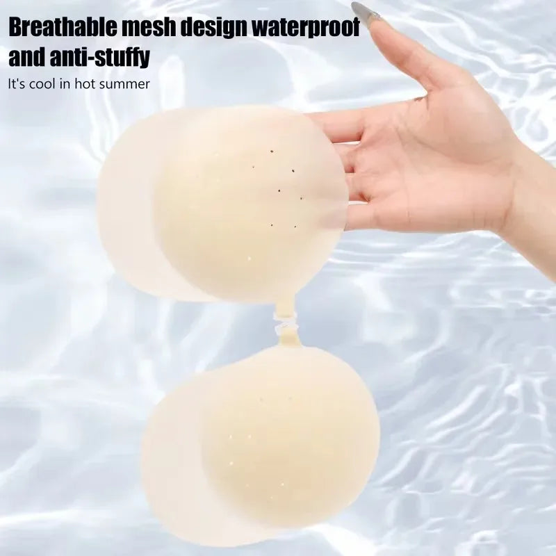 Invisible Thin Silicone Anti-Show Nipple Covers Reusable Anti-Sagging Breast Petals Strapless Bra Breast Patch
