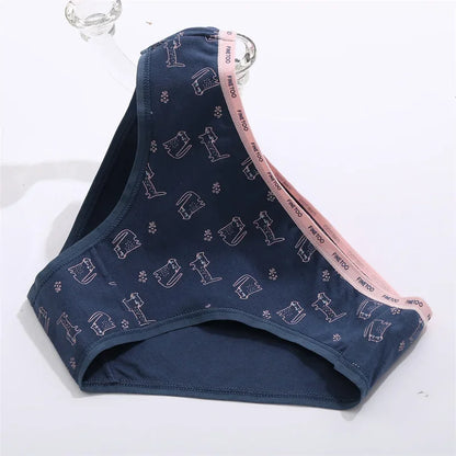3Pcs/set Women Printing Floral Panties Low-Rise Cotton Briefs Female Comfortable Underwear Female Soft Panties Lingerie M-2XL