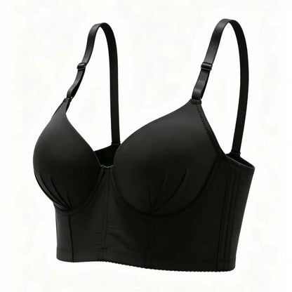 3/4 cup Coverage Adjustable Straps Daily Wear Lingerie Women Black Corset Bra Push Up Bralette Sexy Shapewear Bra B6036