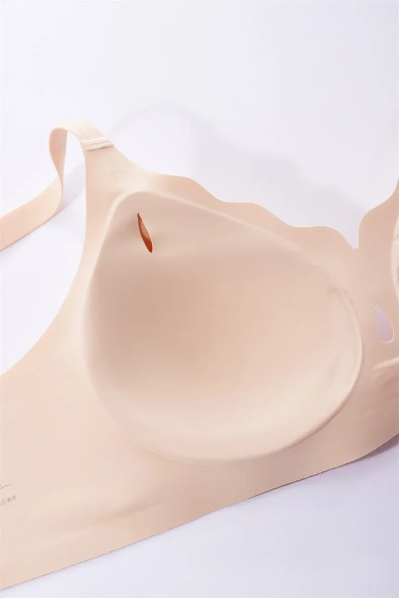 Wireless Comfortable Bra Large Cup Seamless Anti-Sagging Back Smoothing Underwear Soft Women&
