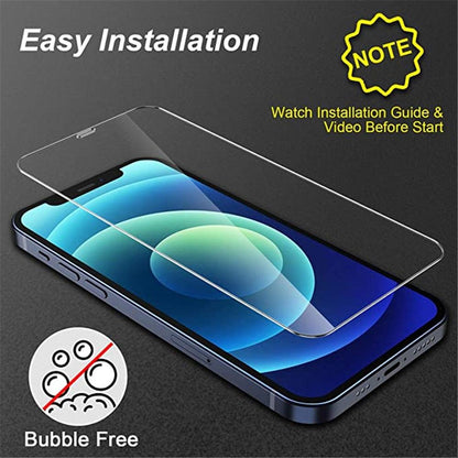 4PCS Tempered Glass for iPhone 11 12 13 Pro XR X XS Max Screen Protector on for iPhone 14 Pro Max Mini 7 8 6 6S Plus 5S SE Glass Tempered Glass Pad Full Screen Screen Protector