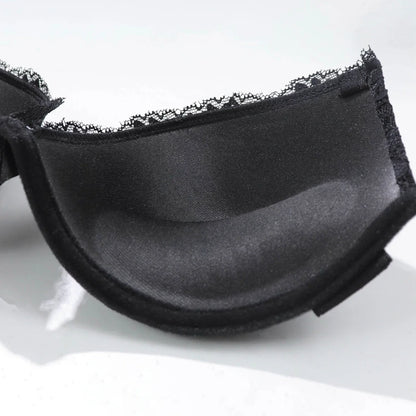 BEAUWEAR Floral Lace Bra for Woman Padded Bra Push Up Strapless Bras with Transparent Straps 34B 34C 36B 36C 38B 38C-3094