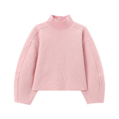 Foridol Turtleneck Fluffy Hoodie for Women Autumn Casual Loose Pullovers Female Basic Fashion Winter Women&