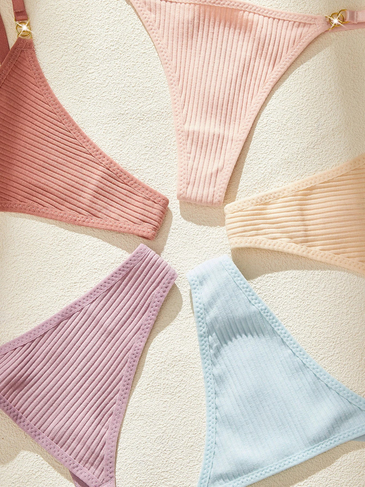5PCS/Set Solid Women&
