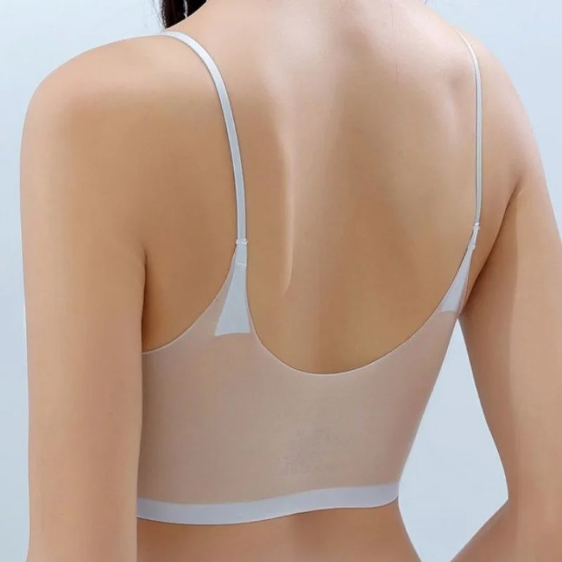 2Pcs/Set Seamless Bras For Women Padded Bra Sexy Lingerie Comfy Solid Color Tube Top Thin Straps U-Back Underwear M-4XL