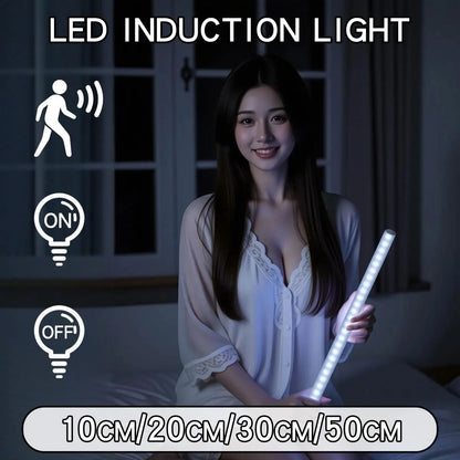 LED Motion Sensor Light Type C Rechargeable Light Wireless LED Night Light Cabinet Wardrobe Lamp Staircase Backlight For Kitchen