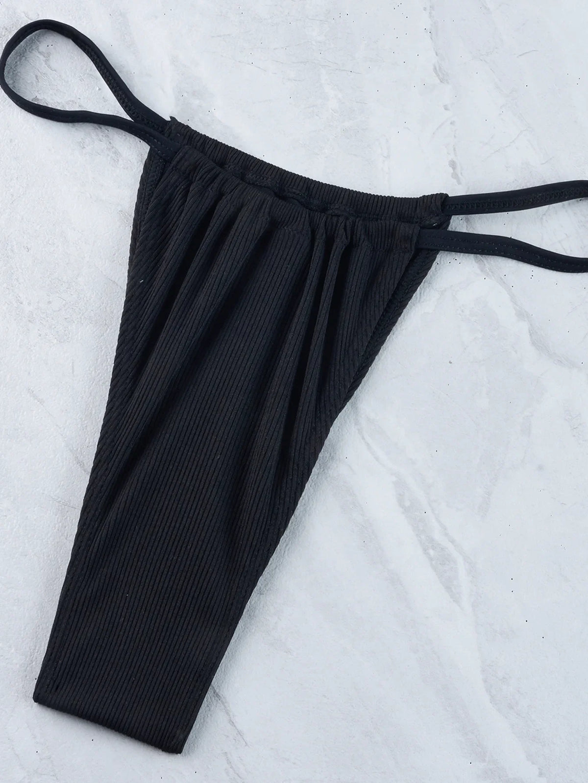 Sexy Micro Bikini 2024 Woman Swimsuit White Ribbed Swimwear Women String Thong Bikinis Set Female Bathing Suit Beachwear Biquini