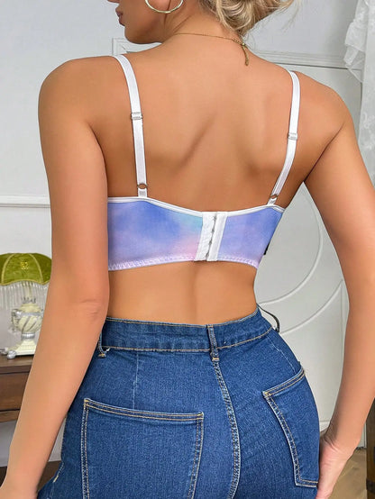 New Fashionable White Lace Splicing Colorful Bra without Steel Hoop, Sexy Women&
