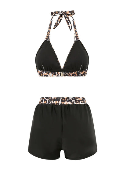 Sexy High Waist Bikini Shorts 2026 Women Swimsuit Two Piece Swimwear Female Bikinis Set Leopard Bathing Suits Brazilian Biquini