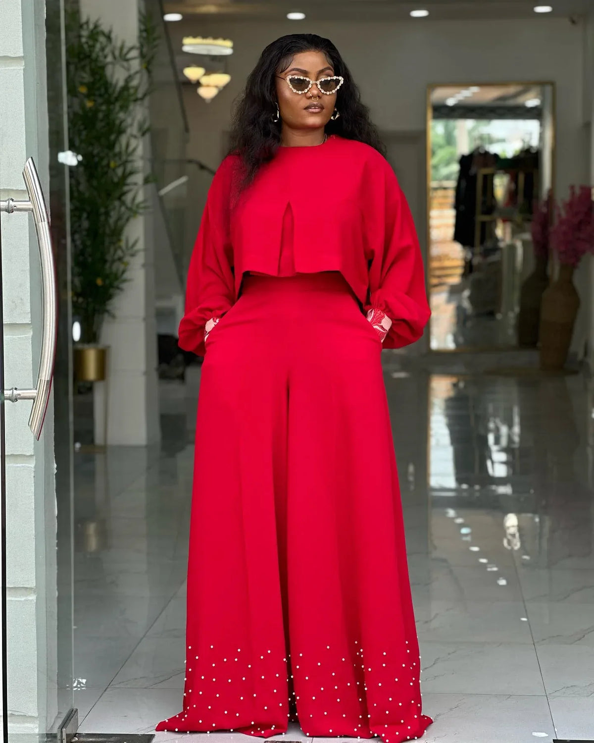 2 Piece Women Sets 2025 New Arrival Spring Summer Matching Sets Solid Color Two Pieces Sets Top And Pants Suits Outfits Clothing