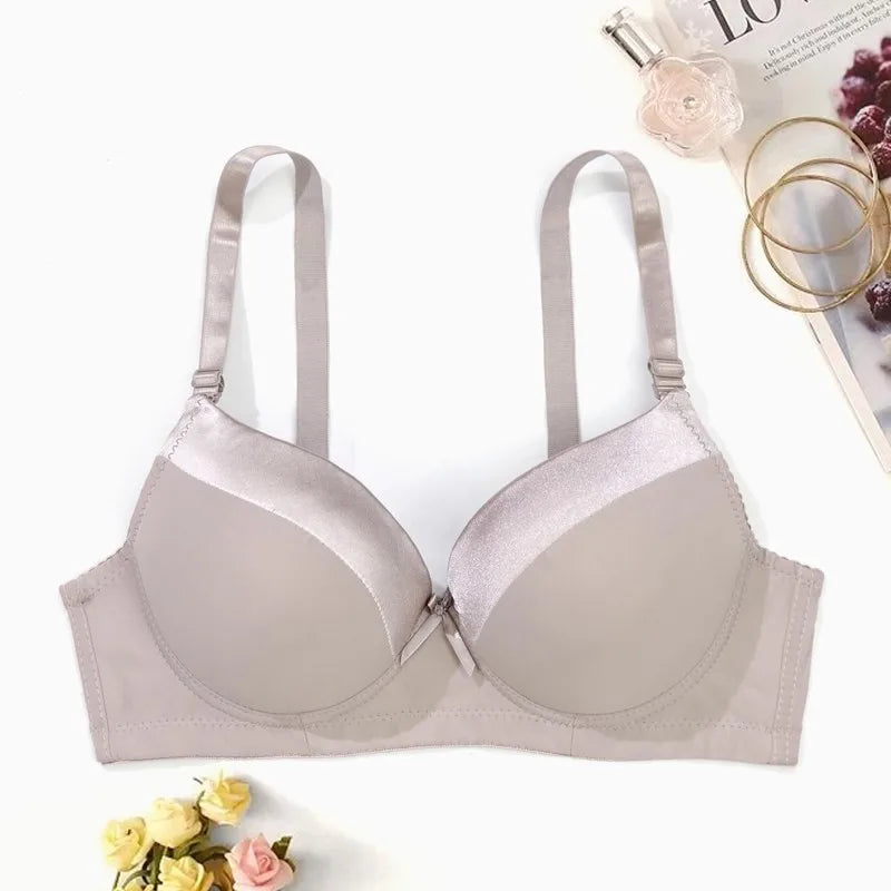 Beauwear Smooth Solid Color Bras for Women Push Up Bra with Hand Pad B Bup Bra