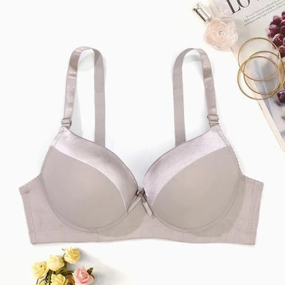 Beauwear Smooth Solid Color Bras for Women Push Up Bra with Hand Pad B Bup Bra