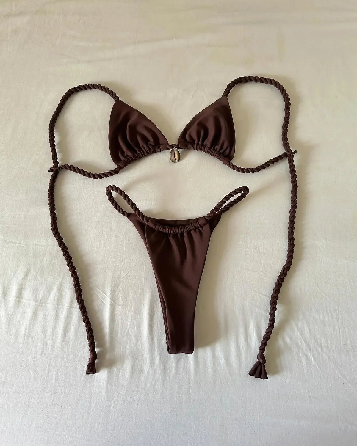 Micro Bikinis Sexy Women Swimsuits Swimwear 2025 Push Up Bikini Set Shell Bathing Suit Halter Beachwear Brazilian Biquini Female