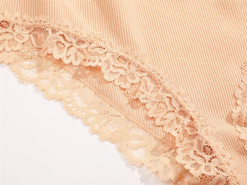 Comfortable Cotton Lace Panties for Women – 4-Piece Set, S–XL