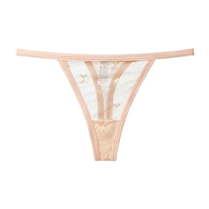 Lace Women Panties G String Sexy Thong Seamless Underwear T Back Transparent Low Waist Girls Briefs Underpants Plus Size S-XL