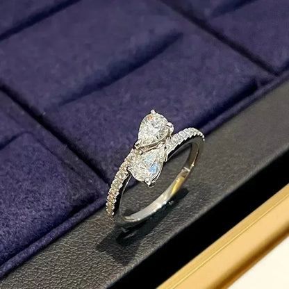 2025 New Shiny Zircon Ring Engagement Ceremony Women&