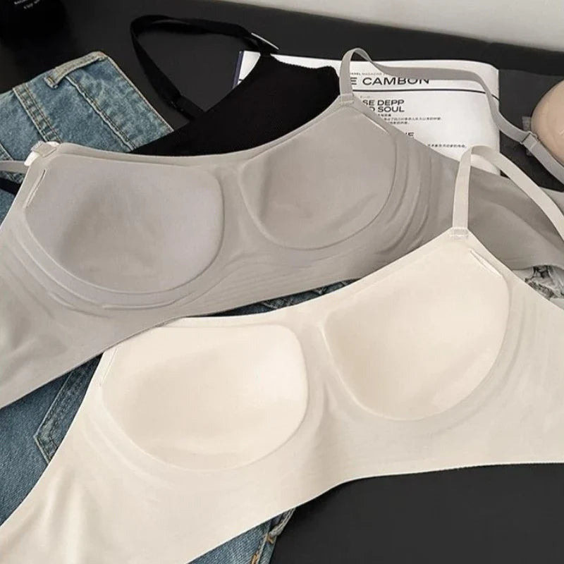 Comfortable Seamless Bras Soft Support Push-Up Bra for Women Small Bust Anti-Sag Underwire Women&