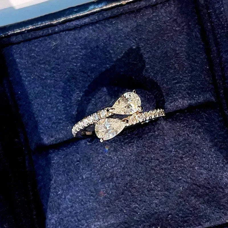 2025 New Shiny Zircon Ring Engagement Ceremony Women&