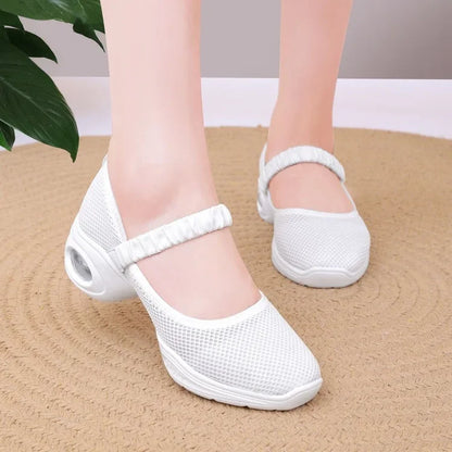 Women Satin Ballet Shoes Breathable Lightweight Ribbon Lace Up Non Slip Square Toe for Office Summer Daily All Season Wear