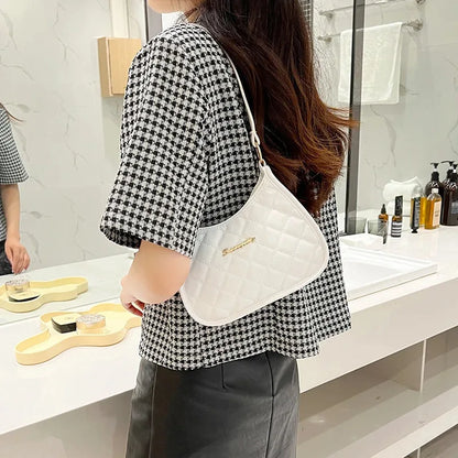 Other Ladies Retro Shoulder Bag Crossbody Half Moon PU Leather - PU Exterior With Polyester Lining