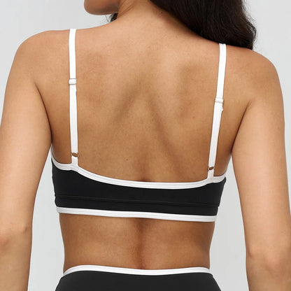 Women Bra Shockproof Gym Top Women Underwear Thin Strap Halter Sports Bras Scrunch Push-up Workout Yoga Tank Tops Women&