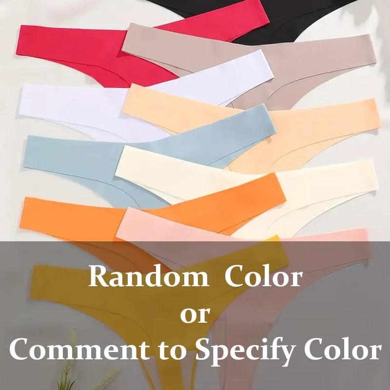 7-Piece Seamless Ice Silk Panties Set for Women