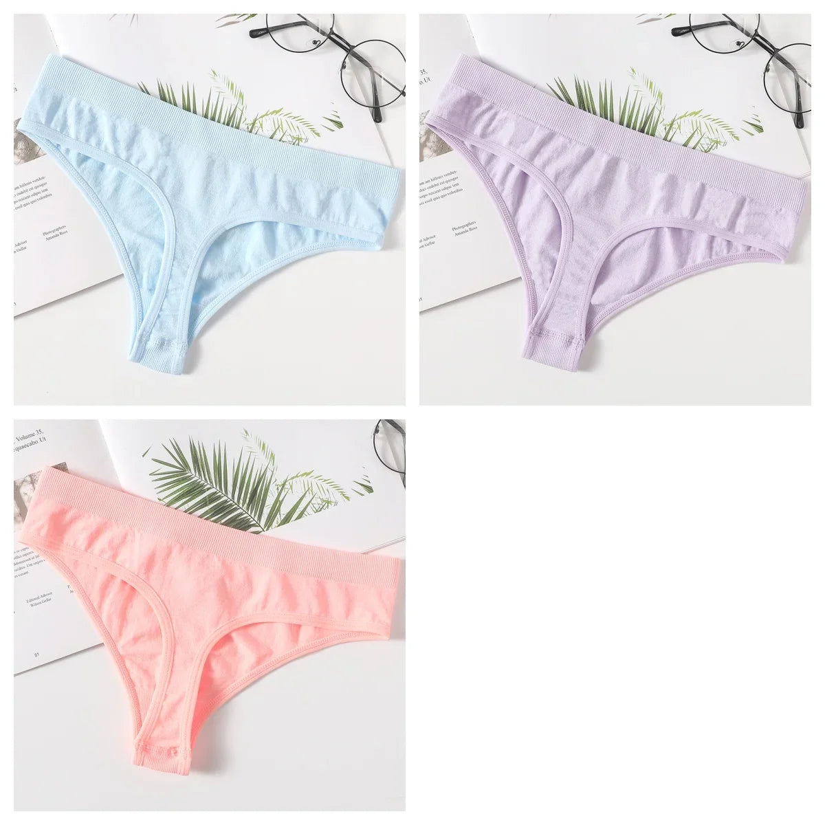 3Pcs/Set Thongs Women&