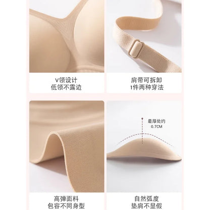 Push Up Bra for Small Bust – Seamless Wirefree Bralette with Cross Back, Soft Support Lift &amp; Anti-Sagging Comfort Invisible Wear