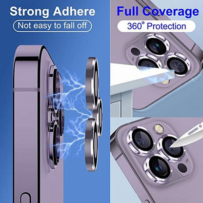 Camera Lens Protectors For iPhone 14 Pro Max Camera Metal Ring Protector Case Glass for iPhone 13mini 14plus 13 14pro Lens Film Camera Lens Protector Tempered Glass Camera Lens Protector