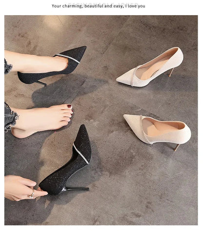 High Heels Women with  Spring and Autumn Pointy Women&