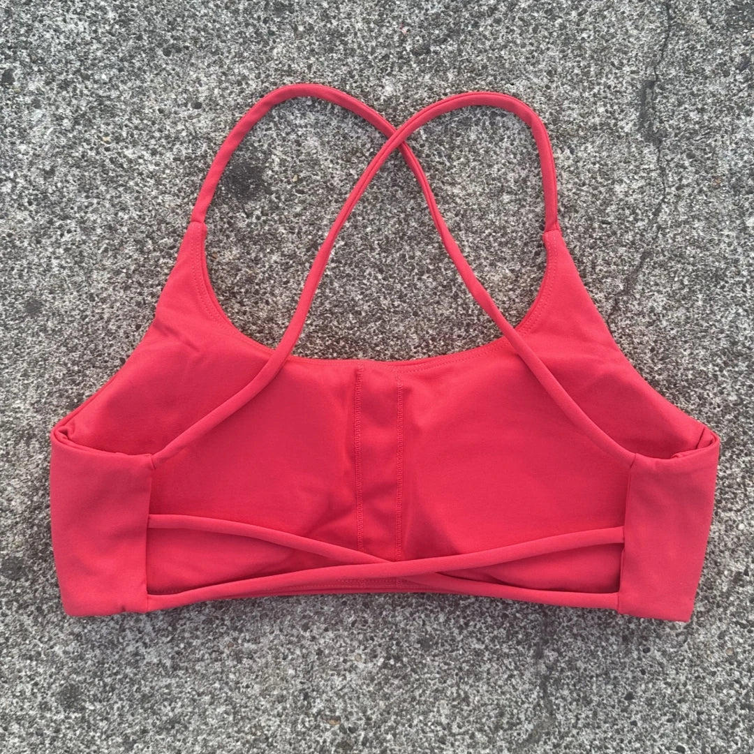 Solid Color cross back Women Fitness Sport bra top soft tight Comprehensive training jogging gym yoga underwear With chest pad